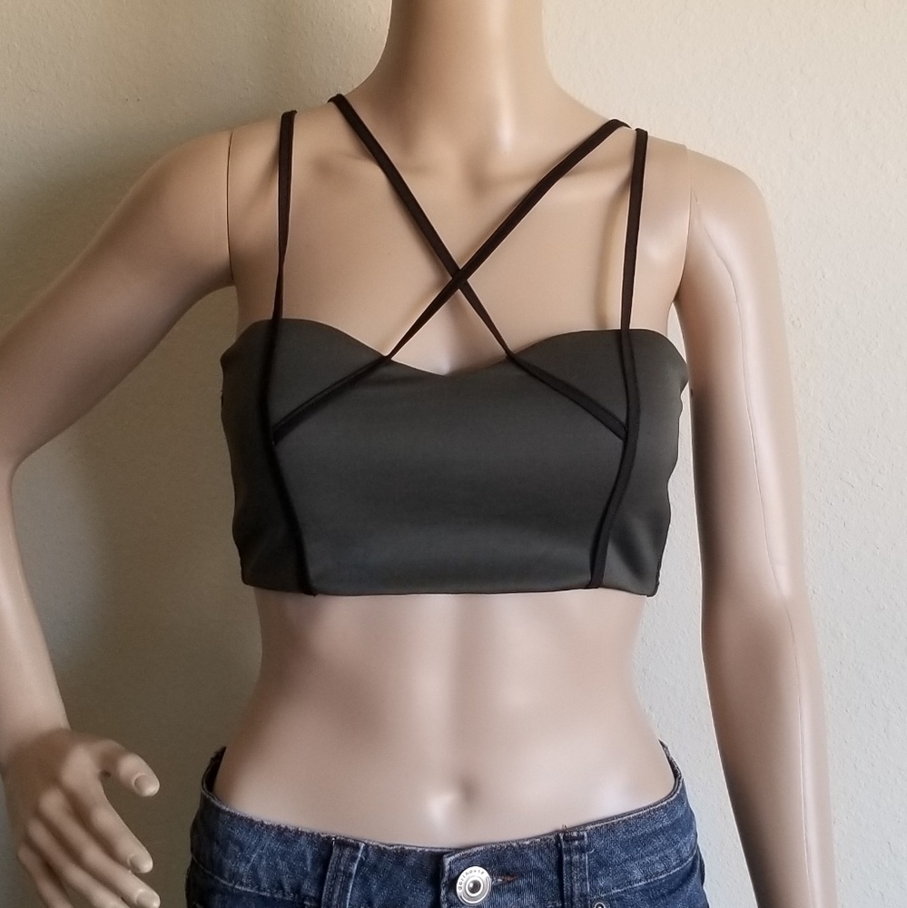 Charlotte Russe Strappy Bralette Crop Top
